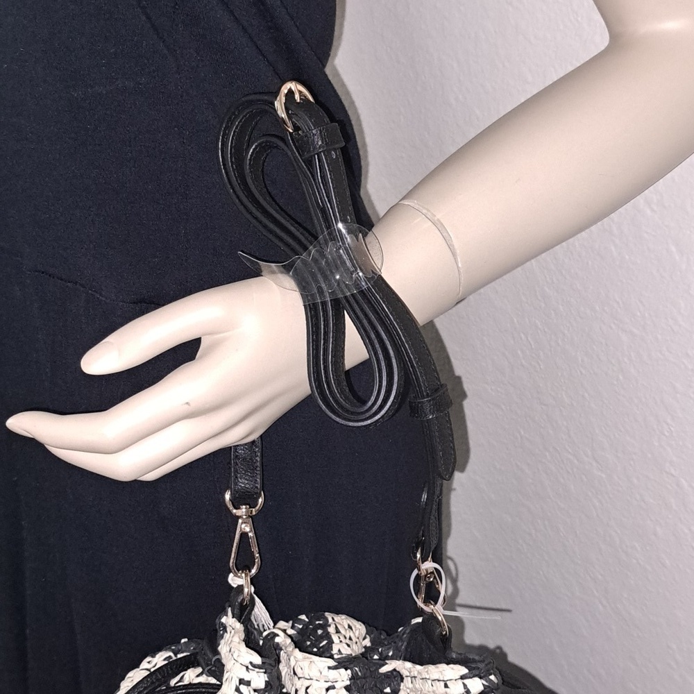 Crossbody Bag - Universal Thread Black: Knit, Unstructured, Paper & Straw - Picture 3 of 7